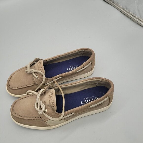 Sperry Shoes Women's Size 6 M Seacoast Silver Metallic Canvas Boat STS80327 - Picture 10 of 11